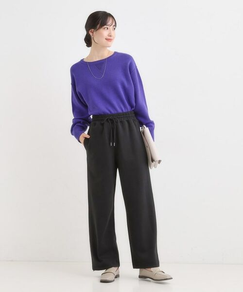 SHOO・LA・RUE / シューラルー パンツ | ダブルフェイス 裾ドロスト スウェットパンツ | 詳細12