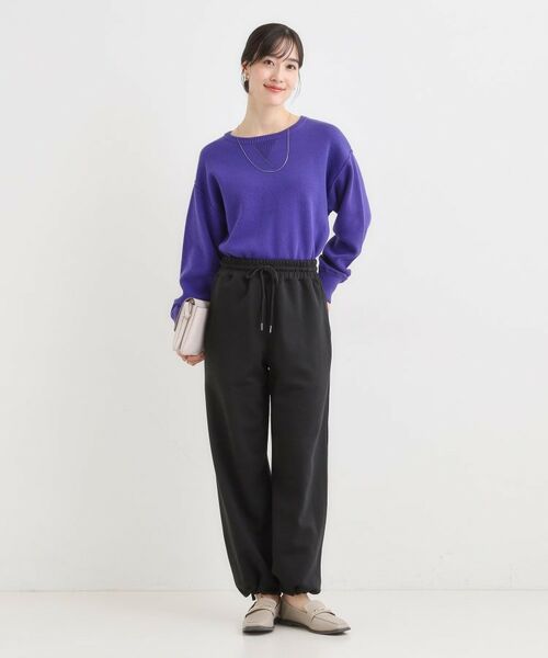 SHOO・LA・RUE / シューラルー パンツ | ダブルフェイス 裾ドロスト スウェットパンツ | 詳細13