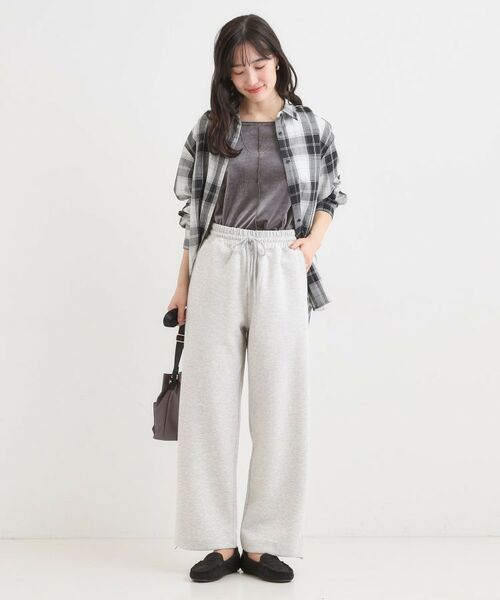 SHOO・LA・RUE / シューラルー パンツ | ダブルフェイス 裾ドロスト スウェットパンツ | 詳細5