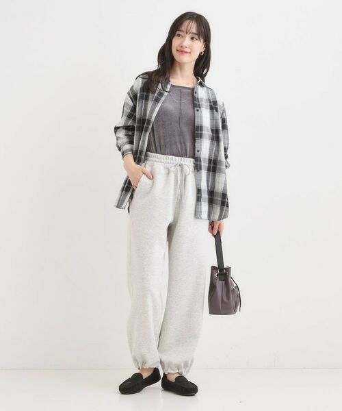 SHOO・LA・RUE / シューラルー パンツ | ダブルフェイス 裾ドロスト スウェットパンツ | 詳細6