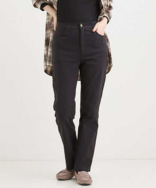 SHOO・LA・RUE/シューラルー 【S-LL】優しくフィット ハイパーストレートパンツ ブラック(019) 03(L)