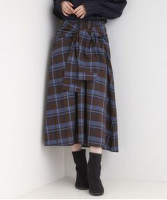 SHOO・LA・RUE / シューラルー ロング・マキシ丈スカート | 【S-LL／2WAY】取り外しのできる シャツ腰巻パーツつきチェック柄スカート
