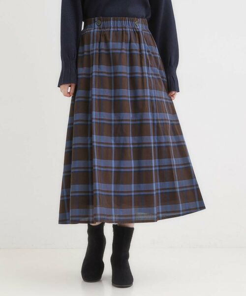 SHOO・LA・RUE / シューラルー ロング・マキシ丈スカート | 【S-LL／2WAY】取り外しのできる シャツ腰巻パーツつきチェック柄スカート | 詳細11