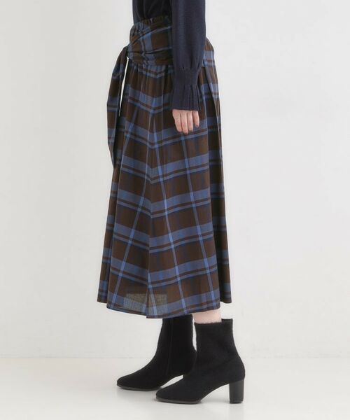 SHOO・LA・RUE / シューラルー ロング・マキシ丈スカート | 【S-LL／2WAY】取り外しのできる シャツ腰巻パーツつきチェック柄スカート | 詳細16