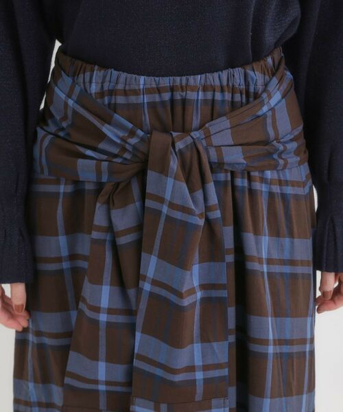 SHOO・LA・RUE / シューラルー ロング・マキシ丈スカート | 【S-LL／2WAY】取り外しのできる シャツ腰巻パーツつきチェック柄スカート | 詳細18