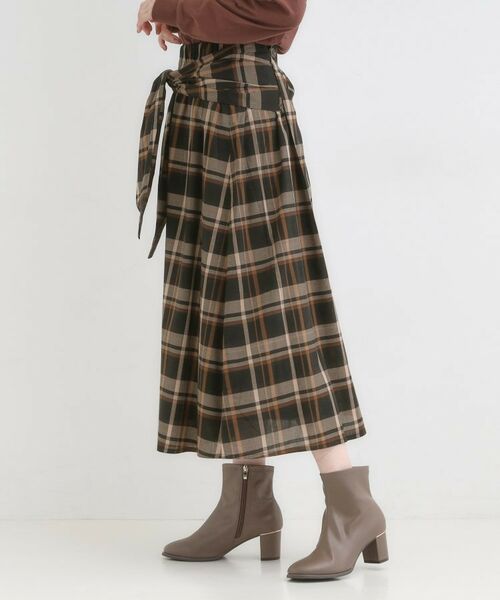 SHOO・LA・RUE / シューラルー ロング・マキシ丈スカート | 【S-LL／2WAY】取り外しのできる シャツ腰巻パーツつきチェック柄スカート | 詳細2