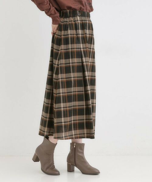 SHOO・LA・RUE / シューラルー ロング・マキシ丈スカート | 【S-LL／2WAY】取り外しのできる シャツ腰巻パーツつきチェック柄スカート | 詳細4
