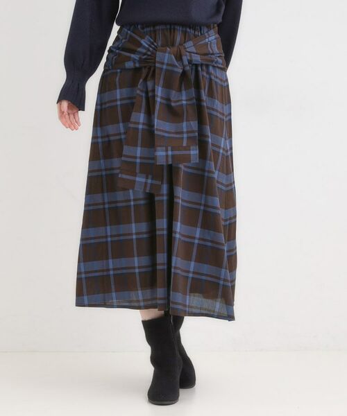 SHOO・LA・RUE / シューラルー ロング・マキシ丈スカート | 【S-LL／2WAY】取り外しのできる シャツ腰巻パーツつきチェック柄スカート | 詳細8