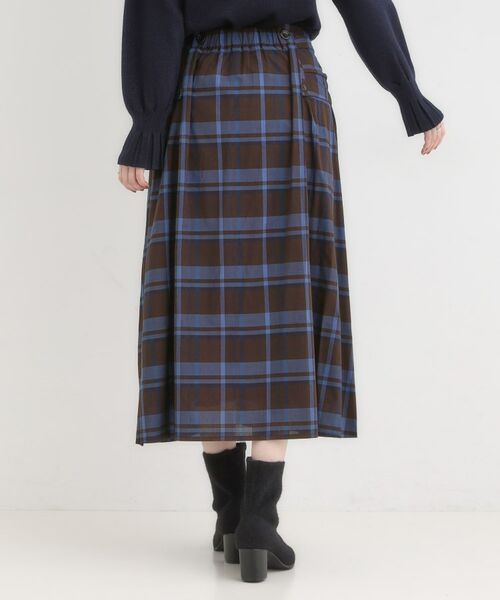 SHOO・LA・RUE / シューラルー ロング・マキシ丈スカート | 【S-LL／2WAY】取り外しのできる シャツ腰巻パーツつきチェック柄スカート | 詳細9