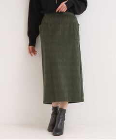 SHOO・LA・RUE / シューラルー ロング・マキシ丈スカート | 【S-LL/あったか】大人レディな着こなしに シャギーチェックスカート