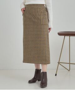 SHOO・LA・RUE / シューラルー ロング・マキシ丈スカート | 【S-LL/あったか】大人レディな着こなしに シャギーチェックスカート