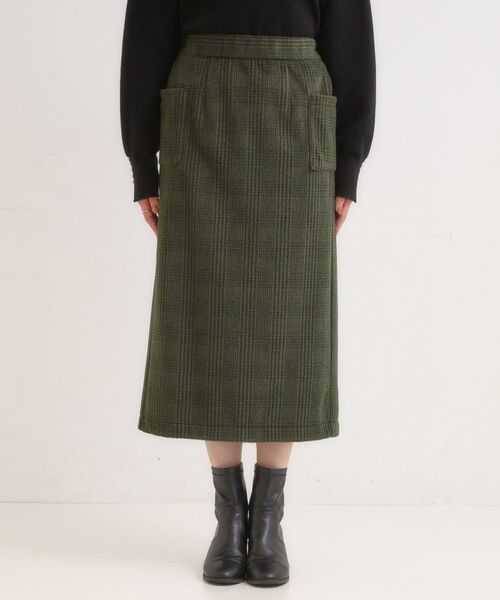 SHOO・LA・RUE / シューラルー ロング・マキシ丈スカート | 【S-LL/あったか】大人レディな着こなしに シャギーチェックスカート | 詳細13