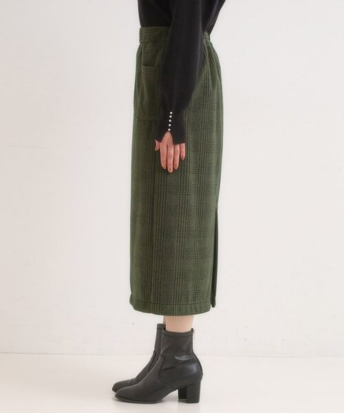 SHOO・LA・RUE / シューラルー ロング・マキシ丈スカート | 【S-LL/あったか】大人レディな着こなしに シャギーチェックスカート | 詳細14