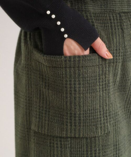 SHOO・LA・RUE / シューラルー ロング・マキシ丈スカート | 【S-LL/あったか】大人レディな着こなしに シャギーチェックスカート | 詳細18