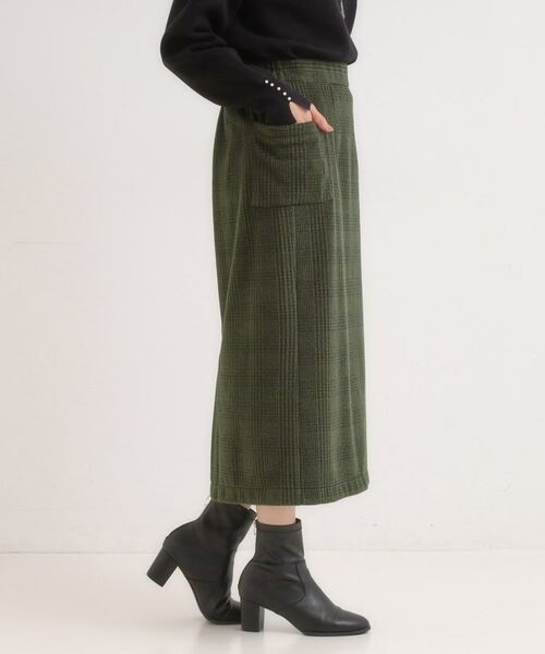 SHOO・LA・RUE / シューラルー ロング・マキシ丈スカート | 【S-LL/あったか】大人レディな着こなしに シャギーチェックスカート | 詳細2