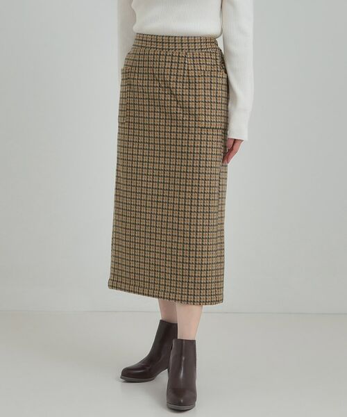 SHOO・LA・RUE / シューラルー ロング・マキシ丈スカート | 【S-LL/あったか】大人レディな着こなしに シャギーチェックスカート | 詳細9