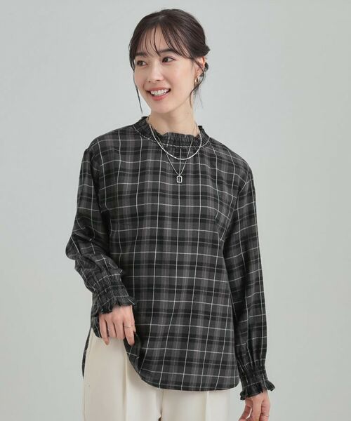 SHOO・LA・RUE / シューラルー シャツ・ブラウス | ギャザーネックがスタイリングのアクセントに ハイネックブラウス | 詳細5