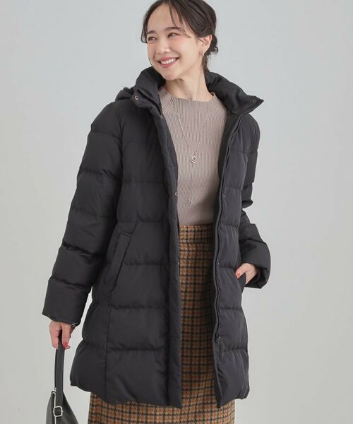 SHOO・LA・RUE 【洗濯機可/S-LL】フェイクファーフード ロングダウン【CIRCRIC】 ¥14,899