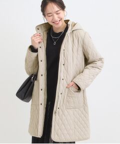 SHOO・LA・RUE / シューラルー その他アウター | 【撥水/フード取り外し可】自然にくびれる あったかダイヤ柄キルトコート【CIRCRIC】