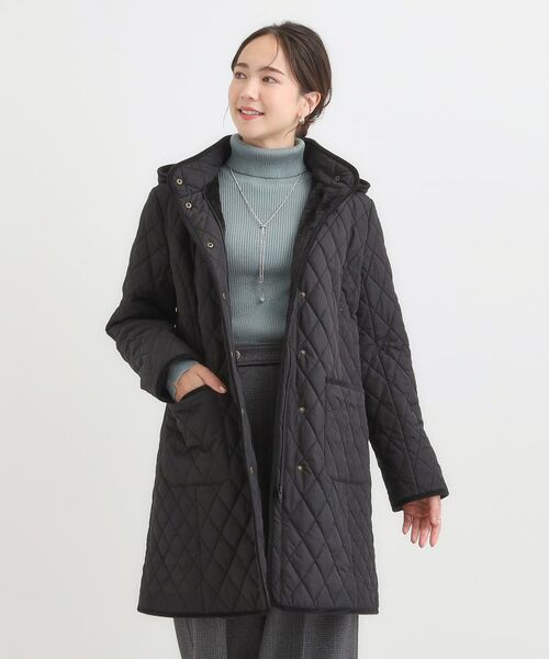 SHOO・LA・RUE / シューラルー その他アウター | 【撥水/フード取り外し可】自然にくびれる あったかダイヤ柄キルトコート【CIRCRIC】 | 詳細1