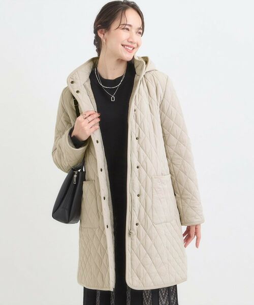 SHOO・LA・RUE / シューラルー その他アウター | 【撥水/フード取り外し可】自然にくびれる あったかダイヤ柄キルトコート【CIRCRIC】 | 詳細12