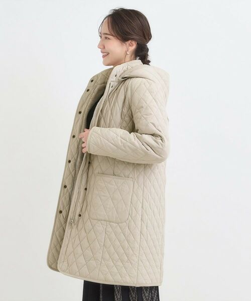 SHOO・LA・RUE / シューラルー その他アウター | 【撥水/フード取り外し可】自然にくびれる あったかダイヤ柄キルトコート【CIRCRIC】 | 詳細13