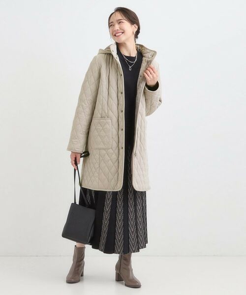 SHOO・LA・RUE / シューラルー その他アウター | 【撥水/フード取り外し可】自然にくびれる あったかダイヤ柄キルトコート【CIRCRIC】 | 詳細16