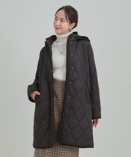 SHOO・LA・RUE / シューラルー その他アウター | 【撥水/フード取り外し可】冬に嬉しいこだわり満載 ひょうたん柄キルトコート【CIRCRIC】 | 詳細1