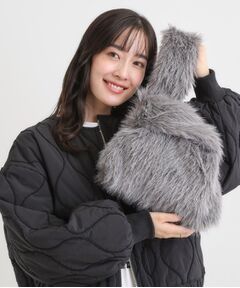 SHOO・LA・RUE / シューラルー トートバッグ | ラメ入りファートートバッグ