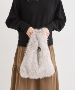 SHOO・LA・RUE / シューラルー トートバッグ | ラメ入りファートートバッグ