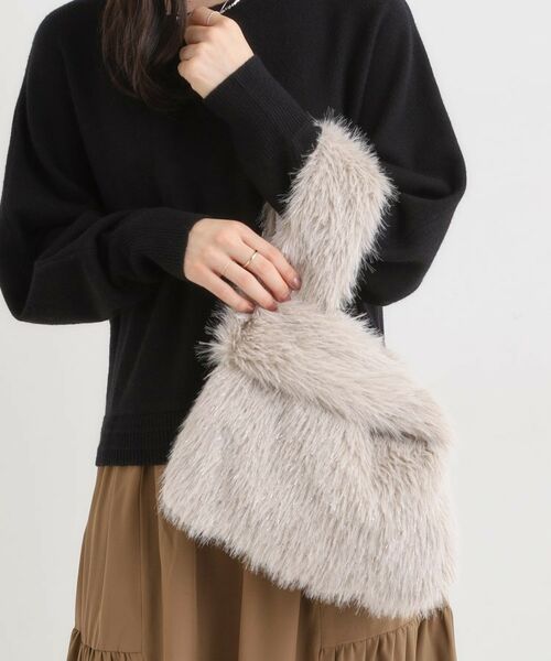 SHOO・LA・RUE / シューラルー トートバッグ | ラメ入りファートートバッグ | 詳細5