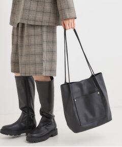 SHOO・LA・RUE / シューラルー トートバッグ | つや合皮つまみハンドルトートバッグ