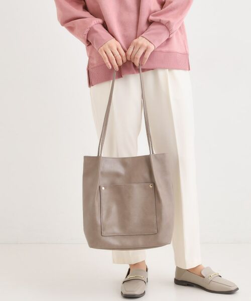 SHOO・LA・RUE / シューラルー トートバッグ | つや合皮つまみハンドルトートバッグ | 詳細8
