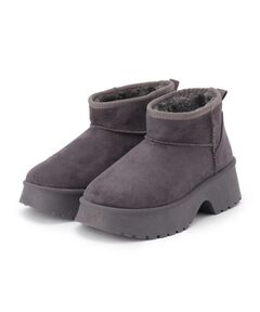 SHOO・LA・RUE / シューラルー ブーツ（ショート丈） | 曲がるフェイクムートンブーツ