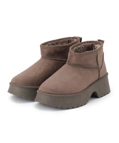 SHOO・LA・RUE / シューラルー ブーツ（ショート丈） | 曲がるフェイクムートンブーツ