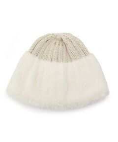 SHOO・LA・RUE / シューラルー ニットキャップ | ニット×フェイクファーワッチ