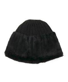 SHOO・LA・RUE / シューラルー ニットキャップ | ニット×フェイクファーワッチ