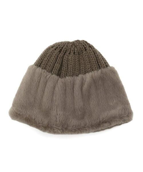 SHOO・LA・RUE / シューラルー ニットキャップ | ニット×フェイクファーワッチ | 詳細2