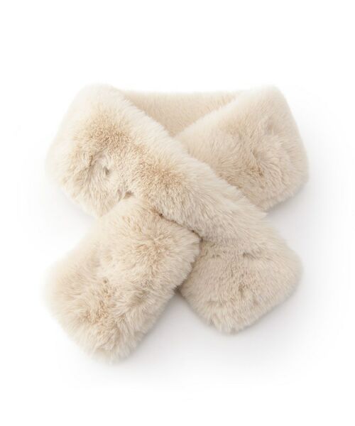 SHOO・LA・RUE / シューラルー マフラー・ショール・スヌード・ストール | フェイクファー差し込みマフラー(ベージュ(052))