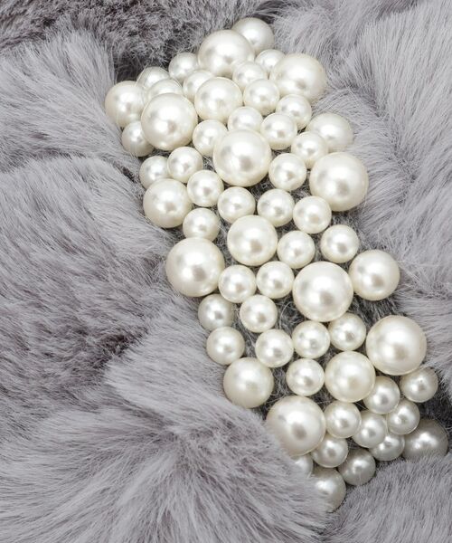SHOO・LA・RUE / シューラルー マフラー・ショール・スヌード・ストール | フェイクパール付きフェイクファーティペット | 詳細4