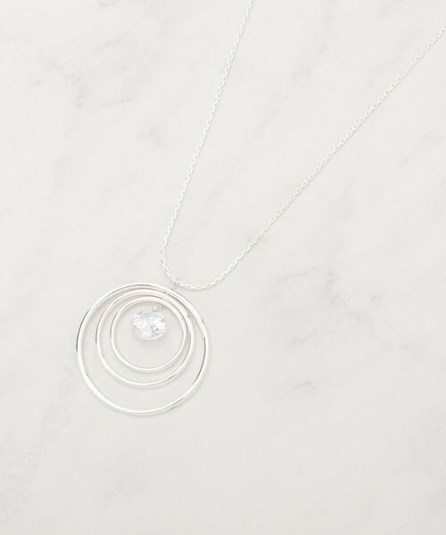 SHOO・LA・RUE / シューラルー ネックレス・ペンダント・チョーカー | ビッグゆれるダイヤ調パーツスライダーネックレス | 詳細1