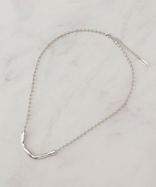 SHOO・LA・RUE / シューラルー ネックレス・ペンダント・チョーカー | カーブメタル＆ボールチェーン | 詳細2