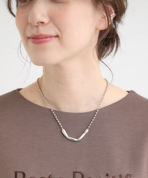 SHOO・LA・RUE / シューラルー ネックレス・ペンダント・チョーカー | カーブメタル＆ボールチェーン | 詳細5