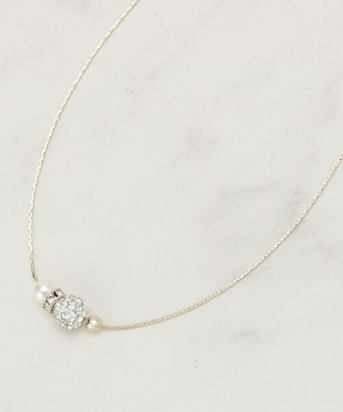 SHOO・LA・RUE/シューラルー 【セレモニー】ロンデルパヴェショートネックレス ゴールド(007) 00 SHOO・LA・RUE/シューラルー 【セレモニー】ロンデルパヴェショートネックレス ゴールド(007) 00