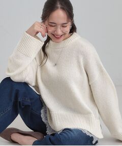 SHOO・LA・RUE / シューラルー ニット・セーター | 【S-LL】インせず着られる 裾レースラメニット