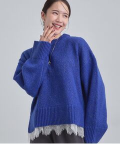 SHOO・LA・RUE / シューラルー ニット・セーター | 【S-LL】インせず着られる 裾レースラメニット