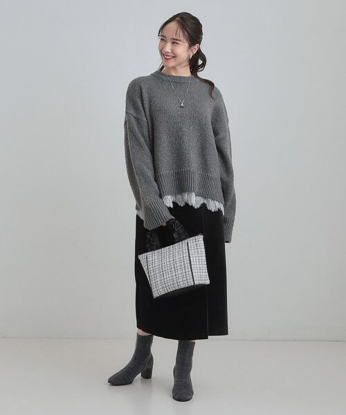 SHOO・LA・RUE / シューラルー ニット・セーター | 【S-LL】インせず着られる 裾レースラメニット | 詳細11