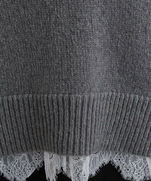 SHOO・LA・RUE / シューラルー ニット・セーター | 【S-LL】インせず着られる 裾レースラメニット | 詳細12