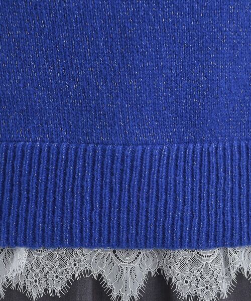 SHOO・LA・RUE / シューラルー ニット・セーター | 【S-LL】インせず着られる 裾レースラメニット | 詳細8