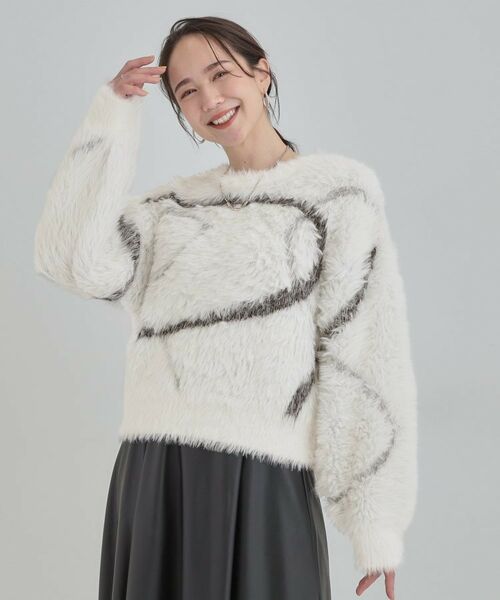 SHOO・LA・RUE / シューラルー ニット・セーター | 【選べる4柄】 ふわふわ ロングフェザーニット | 詳細1